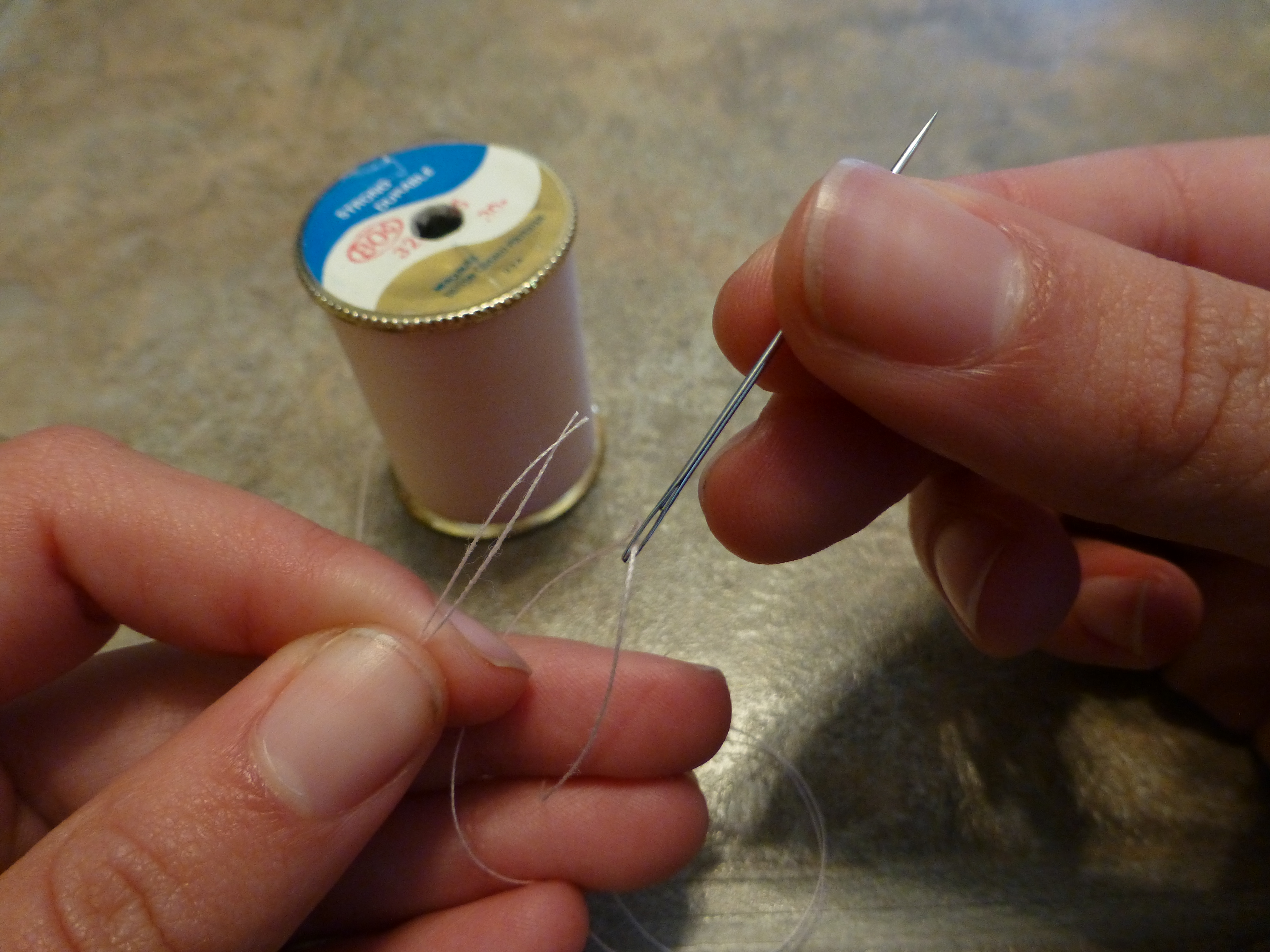 Double threading a needle